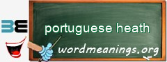 WordMeaning blackboard for portuguese heath